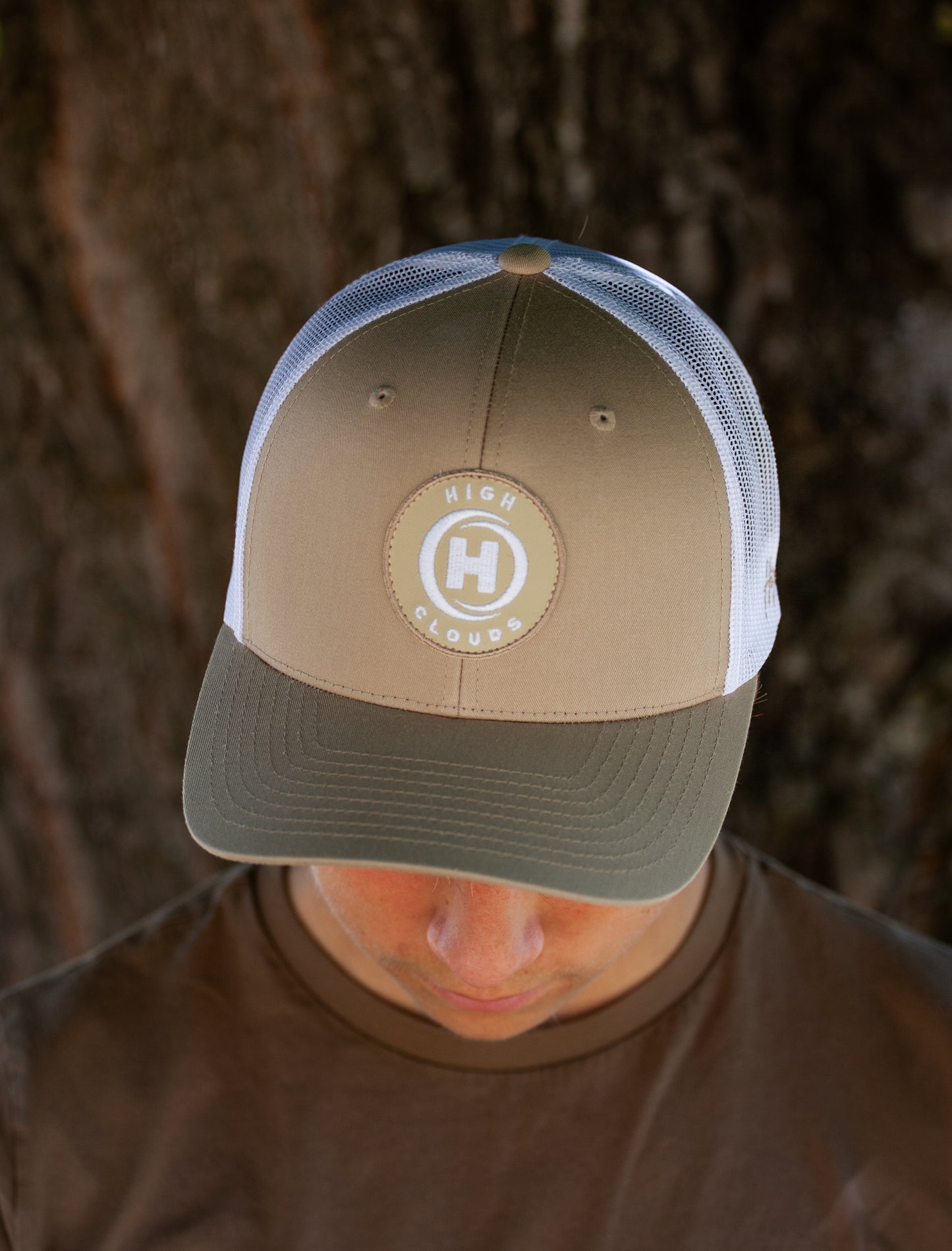 6 paneles Bézs/Fehér HighClouds baseball sapka