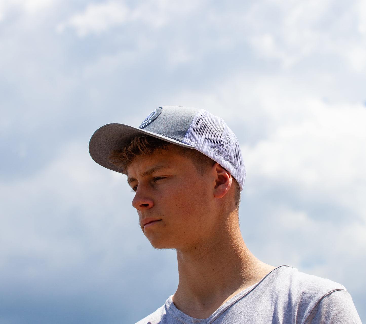 6 paneles Szürke/Fehér HighClouds baseball sapka